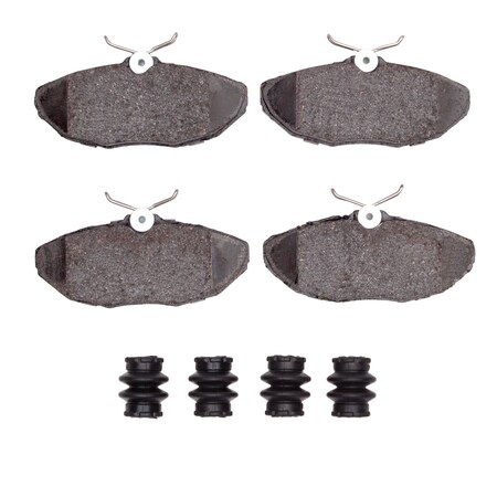 Dynamic Friction Co 3000 Semi-Metallic Brake Pads and Hardware Kit, Low Dust, 100% Copper Free, 100% Asbestos-free, Rear 1311-0806-01
